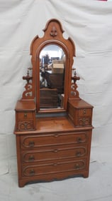 Antique Pine Dresser with Mirror