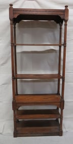 Mid Century Oak Etagere Bookcase
