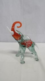 Vintage Art Glass Murano Style Elephant Statue