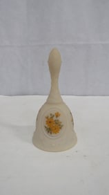 Vintage Fenton Handpainted Custard Glass Bell
