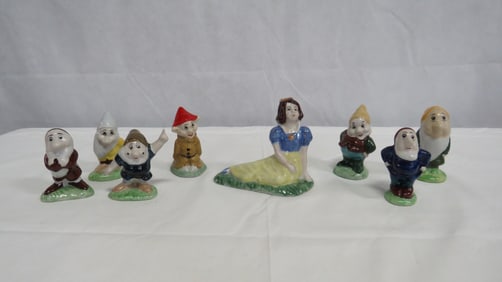 Vintage Porcelain Snow White & Seven Dwarfs