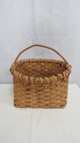 Hand Woven Split Oak Large Gathering Basket