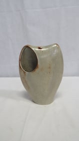 Mid Century Slab Built Pottery Vase By Sara Young