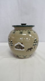 Sonoma Lodge Cabin Moose Cookie Jar