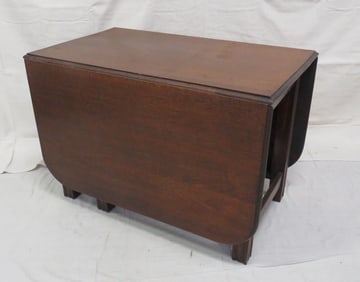 Antique Oak English Drop Leaf Dining Table