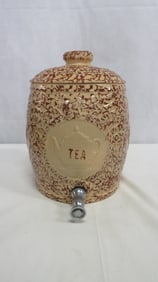 Brown Spongeware USA Crock Tea Cooler