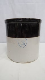 Vintage 3 Gallon Stoneware Crock with Heart