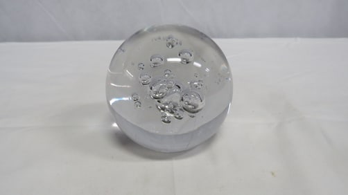 Vintage Art Glass Bubble Paperweight