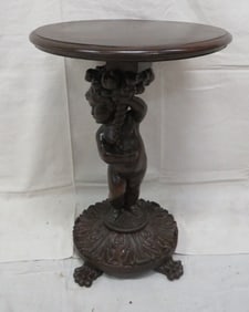 Antique French Cherub Side Table