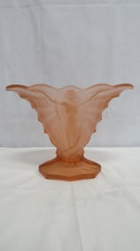 Art Deco Walther & Sohne Pink Butterfly Vase