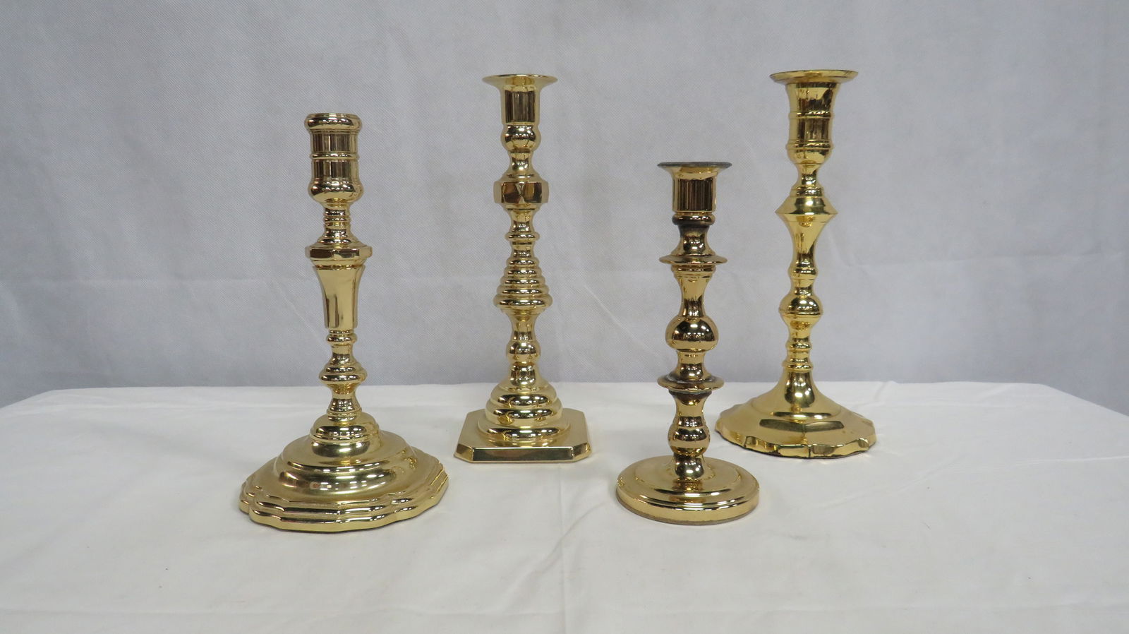 Grouping of Vintage Baldwin Brass Candle Holders (1 of 3)