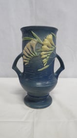 Roseville Art Pottery Freesia Double Handle Vase