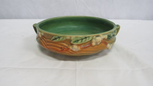 Roseville Art Pottery Snowberry Bowl Planter