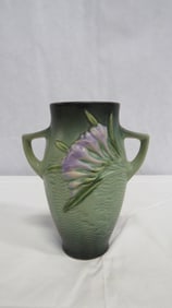 Roseville Art Pottery Two Handle Freesia Vase