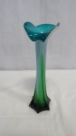 Vintage Calla Lily Art Glass Vase
