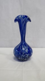 Art Glass Cobalt Vase