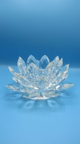 Vtg Large Shannon Crystal Lotus Flower
