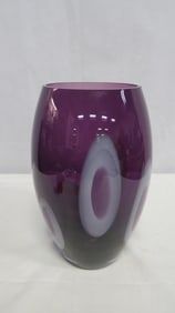 Vintage 11" Amethyst Art Glass Vase