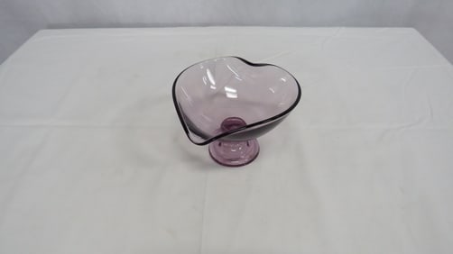 Vintage Amethyst Heart Comport