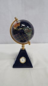 Blue Lapis Desk Top World Globe Precious Stones