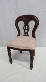 Vintage Mahogany Victorian Style Doll Chair