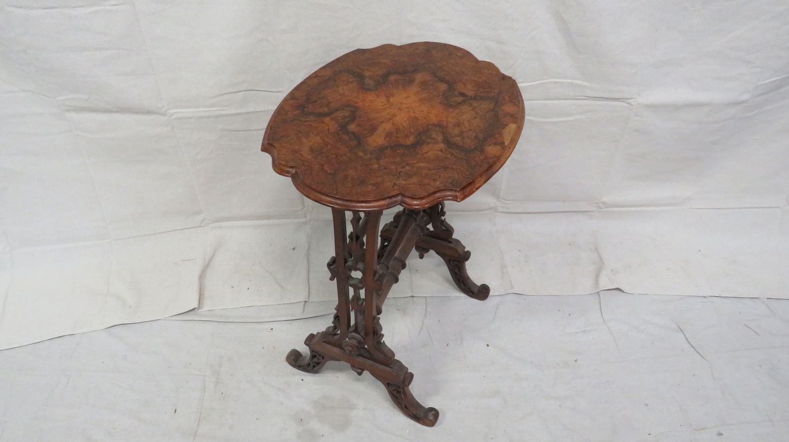 Antique Burl Walnut Occasional Table (1 of 4)