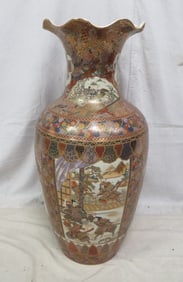Large Vtg. Japanese Satsuma Porcelain Palace Vase