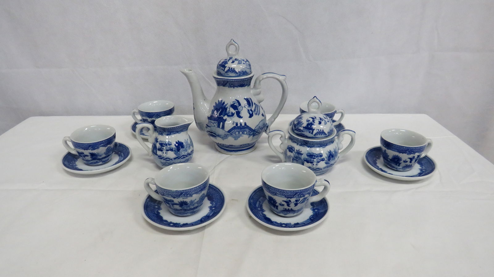 Vintage Ironstone Blue & White Child's Tea Set (1 of 2)