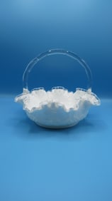 Vintage Fenton Silver Crest Spanish Lace Basket