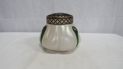 Wilhelm Kralik Sohn Art Glass Melon Vase 1900