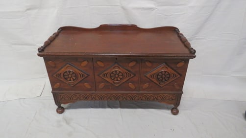 Vintage Walnut Art Deco Cedar Lined Chest