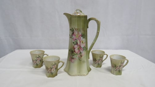Vintage Nippon Hand Painted Chocolate Set