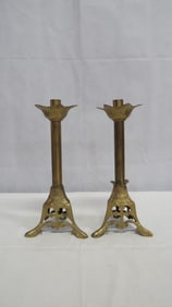 Antique Gothic Catholic Church Altar Candlesticks