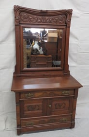 Antique Walnut Mirrored Dresser