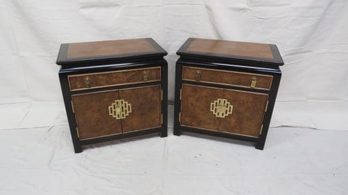 Vintage Chinoiserie Century Chin Hua Nighstands