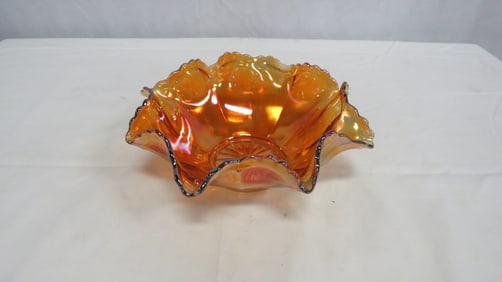 Vintage Ruffled Edge Carnival Bowl