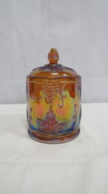 Vintage Indiana Glass Harvest Grape Biscuit Jar