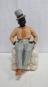 Vintage Americana Black Man on Cotton Bale