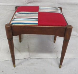 Mid Century Modern Walnut Vanity Stool