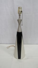 Mid Century Modern Black & White Lamp