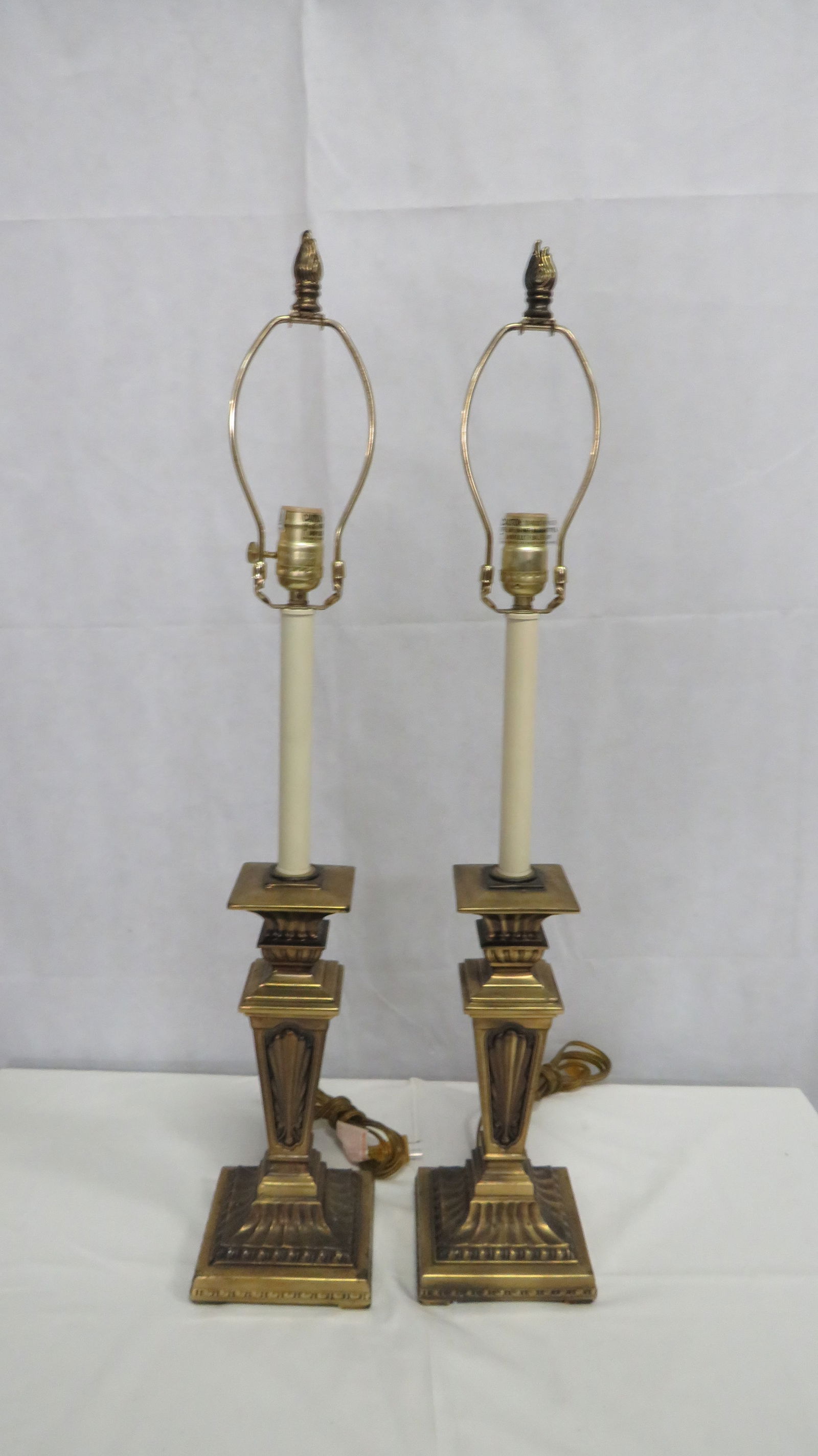 Pair of Vintage Brass Candlestick Lamps (1 of 1)