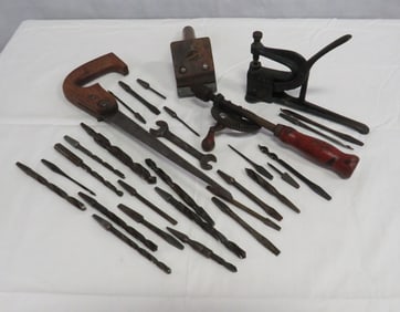 Selection of Antique Tools and Drill Bits