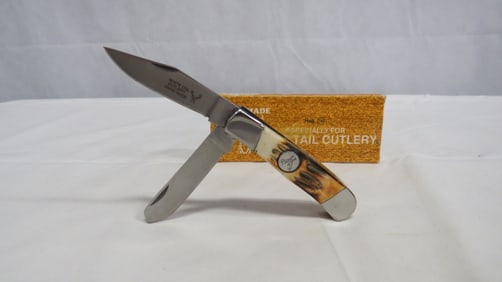White Tail Cutlery Stag Handle Pocket Knife