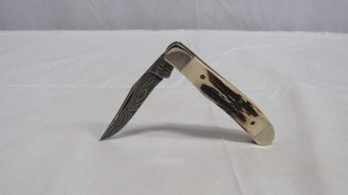 Parker Edwards Damascus Steel Pocket Knife
