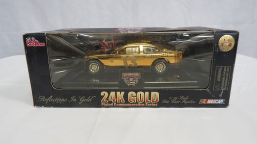 Vintage Diecast 24K Gold Plated Jerry Nadeau Car