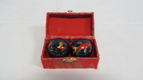 Vintage Chinese Baoding Health Balls Dragons