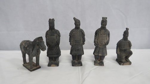 Vintage Terra Cotta Chinese Warrior Statues