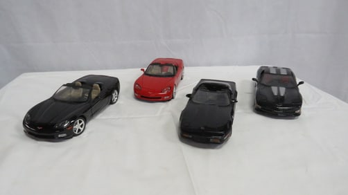 4 Diecast Corvette Model Cars