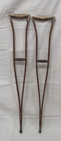 Antique Sharp & Smith Co Wooden Crutches