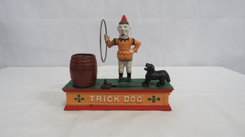 Vintage Cast Iron Trick Dog Mechanical Bank